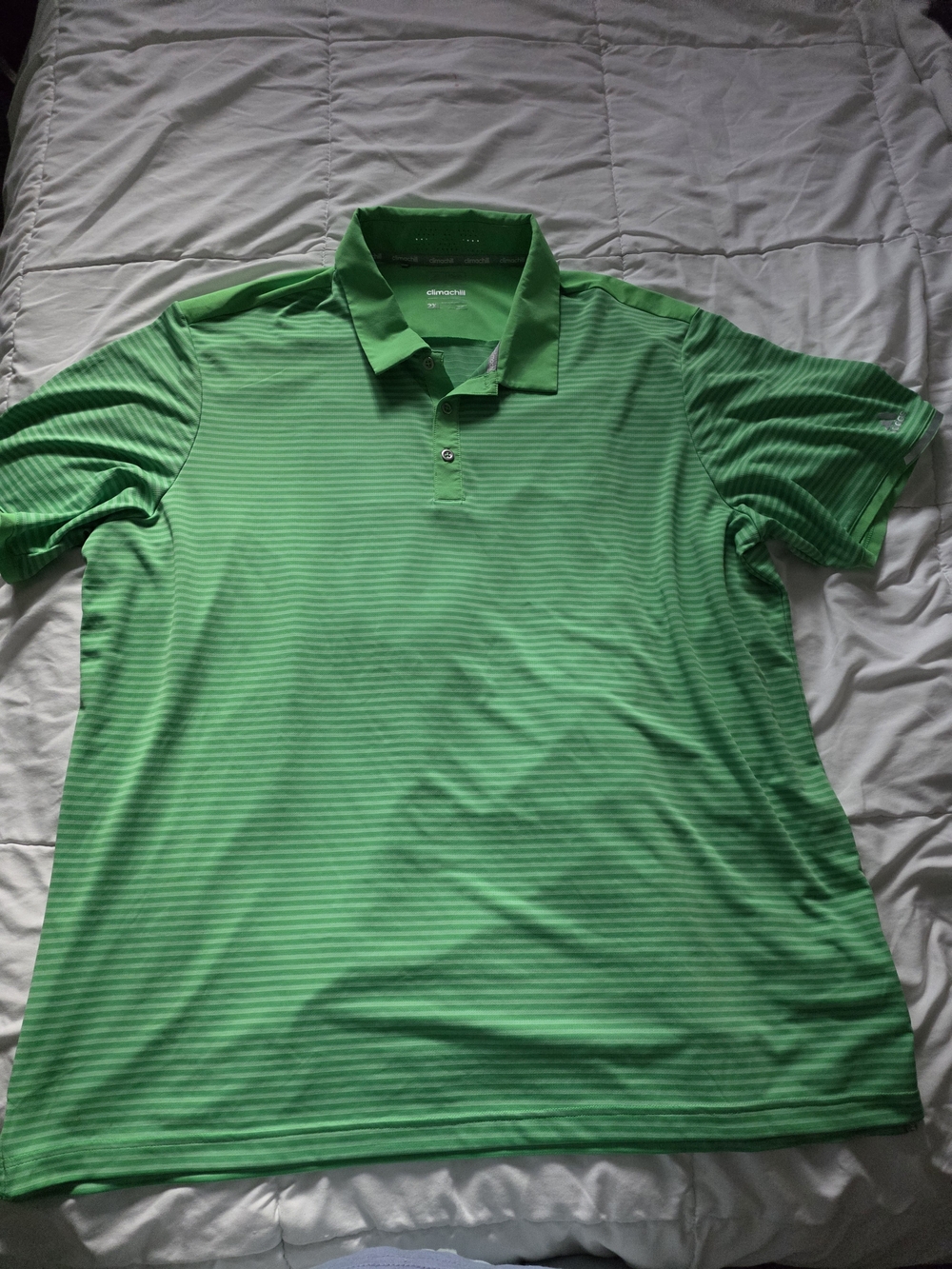 Adidas Climachill Green Polo